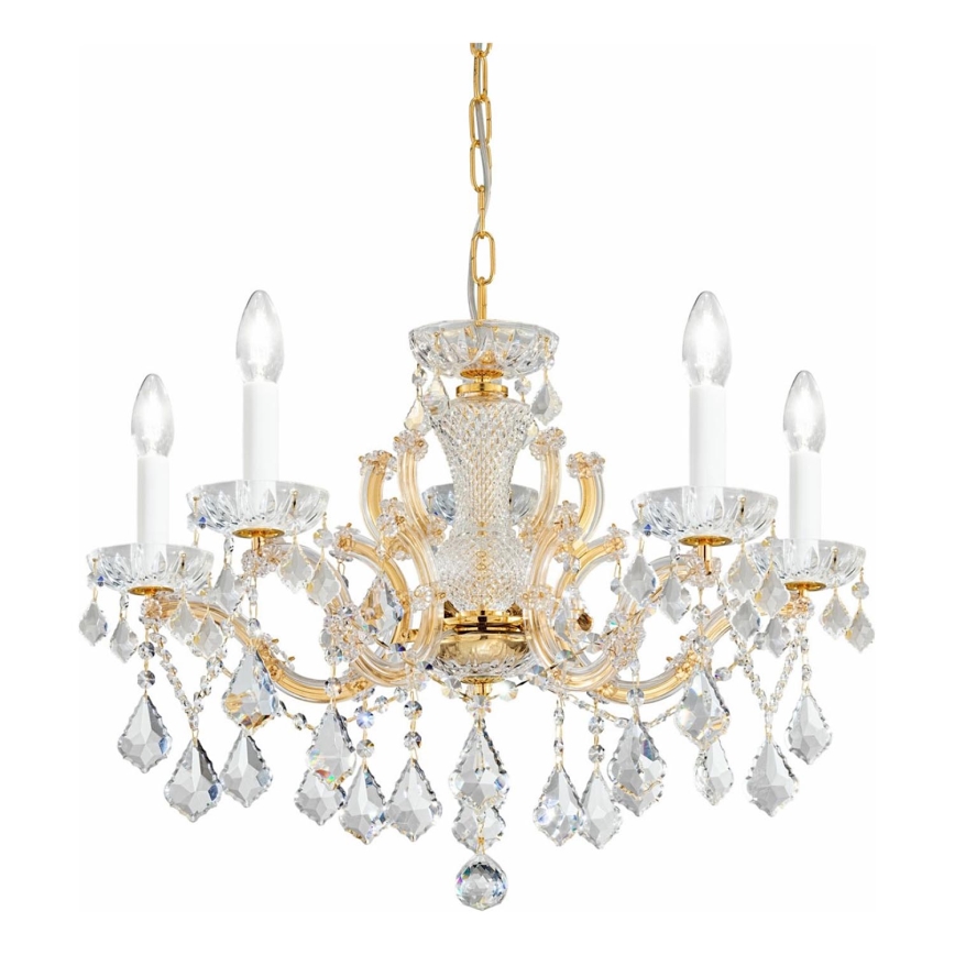 Kolarz 3149.85.3.KoT - Хрустальная люстра на цепи MARIA LOUISE 5xE14/40W/230V 24K золотистый