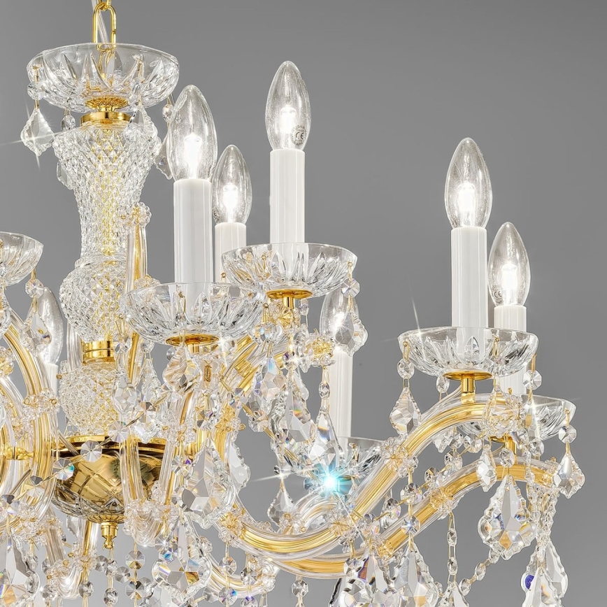 Kolarz 3149.88+4.3.KoT - Хрустальная люстра на цепи MARIA LOUISE 12xE14/40W/230V 24K золотистый