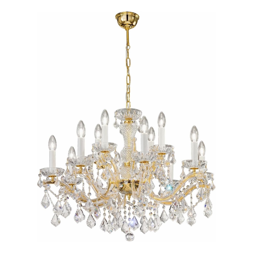 Kolarz 3149.88+4.3.KoT - Хрустальная люстра на цепи MARIA LOUISE 12xE14/40W/230V 24K золотистый