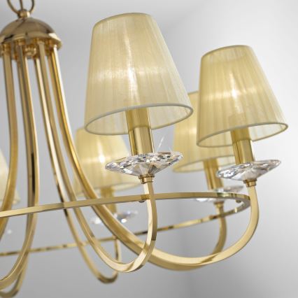 Kolarz 330.85.8C - Хрустальная люстра на цепи IMPERIAL 5xE14/60W/230V золотистый