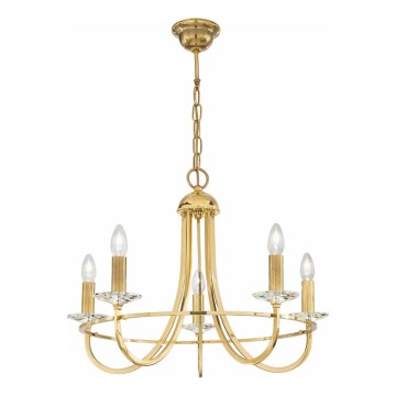 Kolarz 330.85.8C - Кришталева люстра на ланцюгу IMPERIAL 5xE14/60W/230V золотий