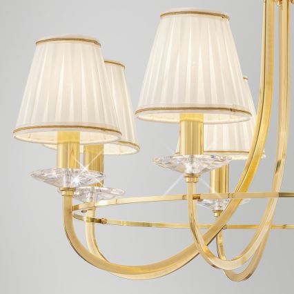 Kolarz 330.85.8C - Кришталева люстра на ланцюгу IMPERIAL 5xE14/60W/230V золотий