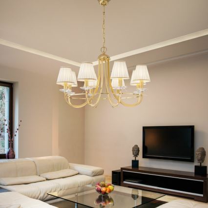 Kolarz 330.88.8C - Хрустальная люстра на цепи IMPERIAL 8xE14/60W/230V золотистый