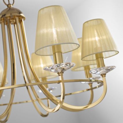 Kolarz 330.88.8C - Хрустальная люстра на цепи IMPERIAL 8xE14/60W/230V золотистый