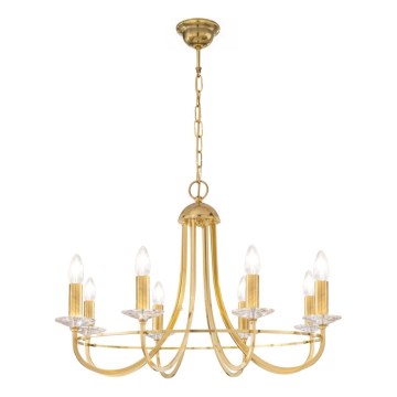 Kolarz 330.88.8C - Кришталева люстра на ланцюгу IMPERIAL 8xE14/60W/230V золотий