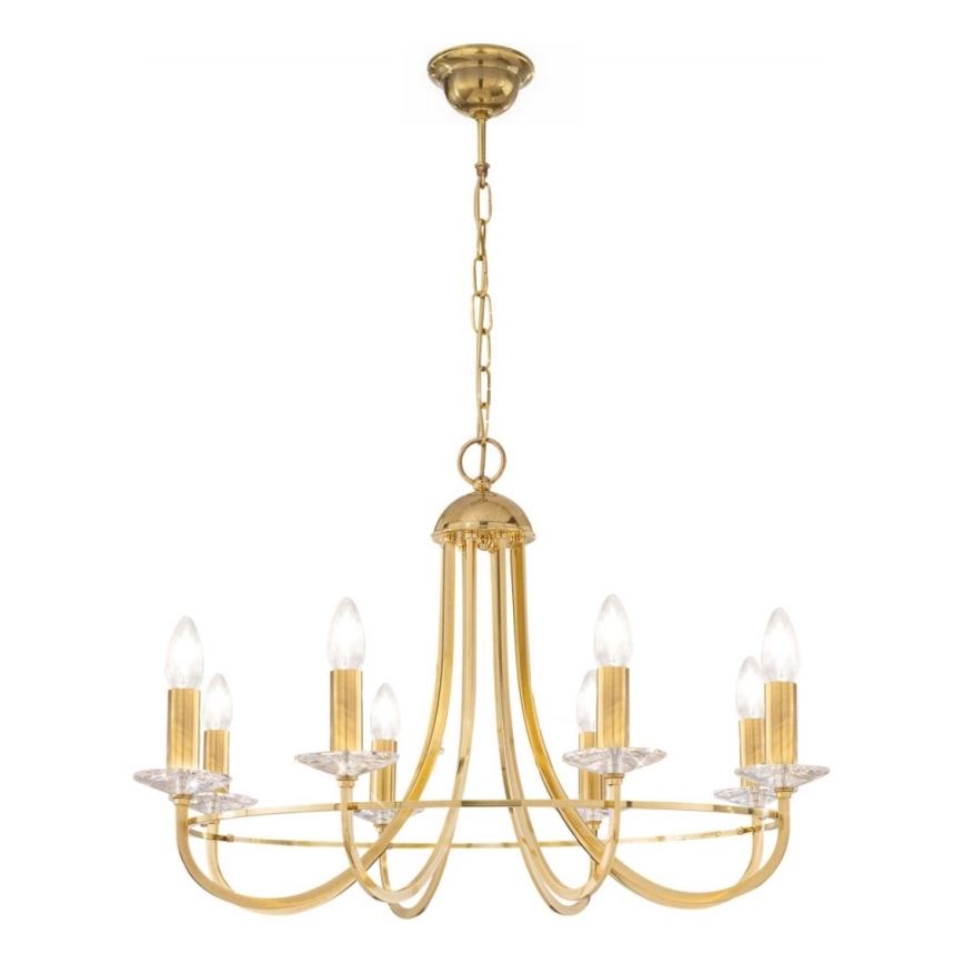 Kolarz 330.88.8C - Кришталева люстра на ланцюгу IMPERIAL 8xE14/60W/230V золотий