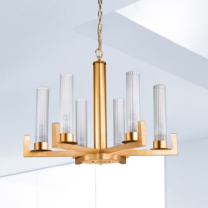 Kolarz 6009.80630 - Люстра на ланцюгу RAGGIO 6xE14/25W/230V 24K золотий