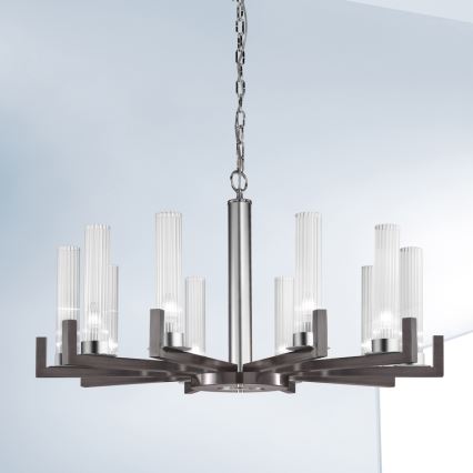 Kolarz 6009.81060 - Люстра на ланцюгу RAGGIO 10xE14/25W/230V матовий хром