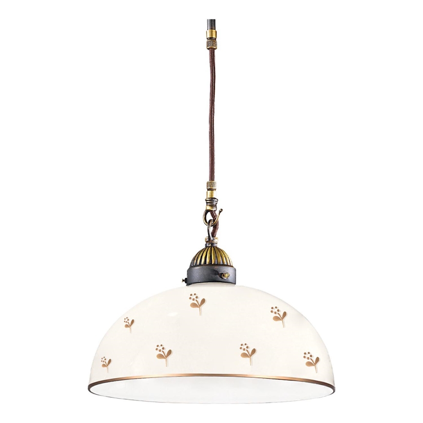 Kolarz 731.30.171 - Подвесной светильник на тросе NONNA, 1xE27/75W/230V, Ø 30 см, с цветочным декором, розовое золото