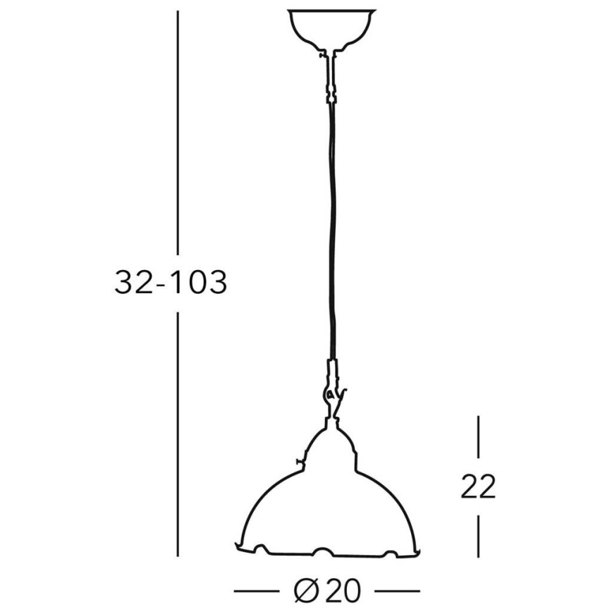 Kolarz 731.30.53 - Підвісна люстра NONNA 1xE27/75W/230V