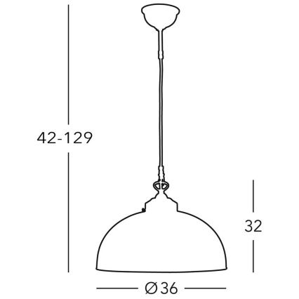 Kolarz 731.32.75 - Підвісна люстра NONNA 1xE27/75W/230V