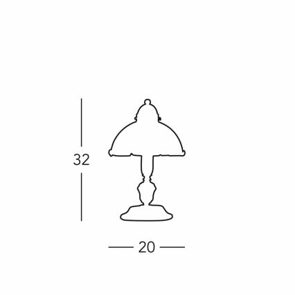 Kolarz 731.73.100 - Настольная лампа NONNA 1xE27/75W/230V коричневый/олень зеленый