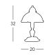 Kolarz 731.73.70 - Настільна лампа NONNA 1xE14/60W/230V