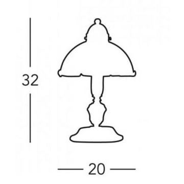 Kolarz 731.73.73 - Настільна лампа NONNA 1xE14/60W/230V