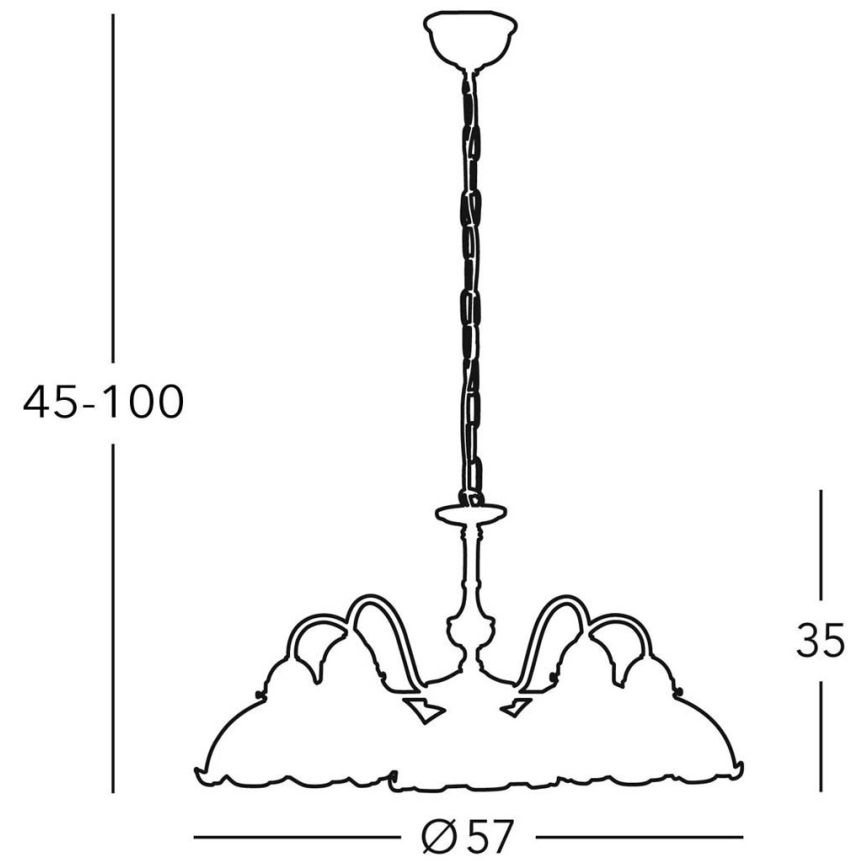 Kolarz 731.85.53 - Люстра на цепи NONNA 5xE27/75W/230V