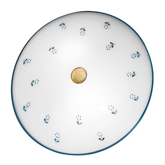 Kolarz 731.U12.4.17- Стельовий світильник NONNA 2xE14/60W/230V діаметр 32 см синій/латунь