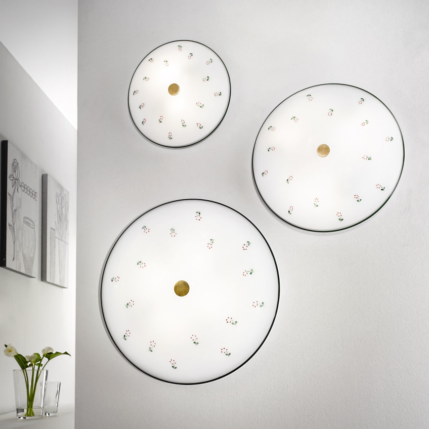 Kolarz 731.U12.4.70 - Стельовий світильник NONNA 2xE14/60Вт/230В діаметр 32 см зелений/латунь