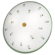Kolarz 731.U13.4.21 - Потолочный светильник NONNA 3xE27/60W/230V диаметр 42 см зеленый/латунь