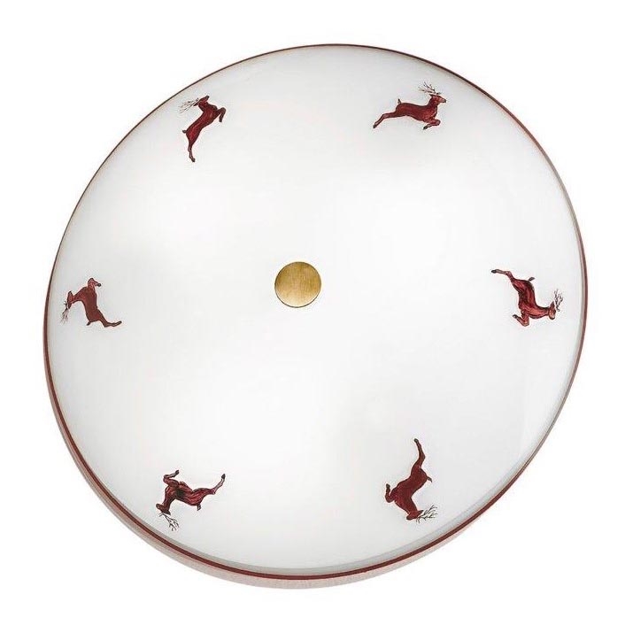 Kolarz 731.U14.4.103-Стельовий світильник NONNA 4xE27/60W/230V діаметр 54 см червоний/латунь