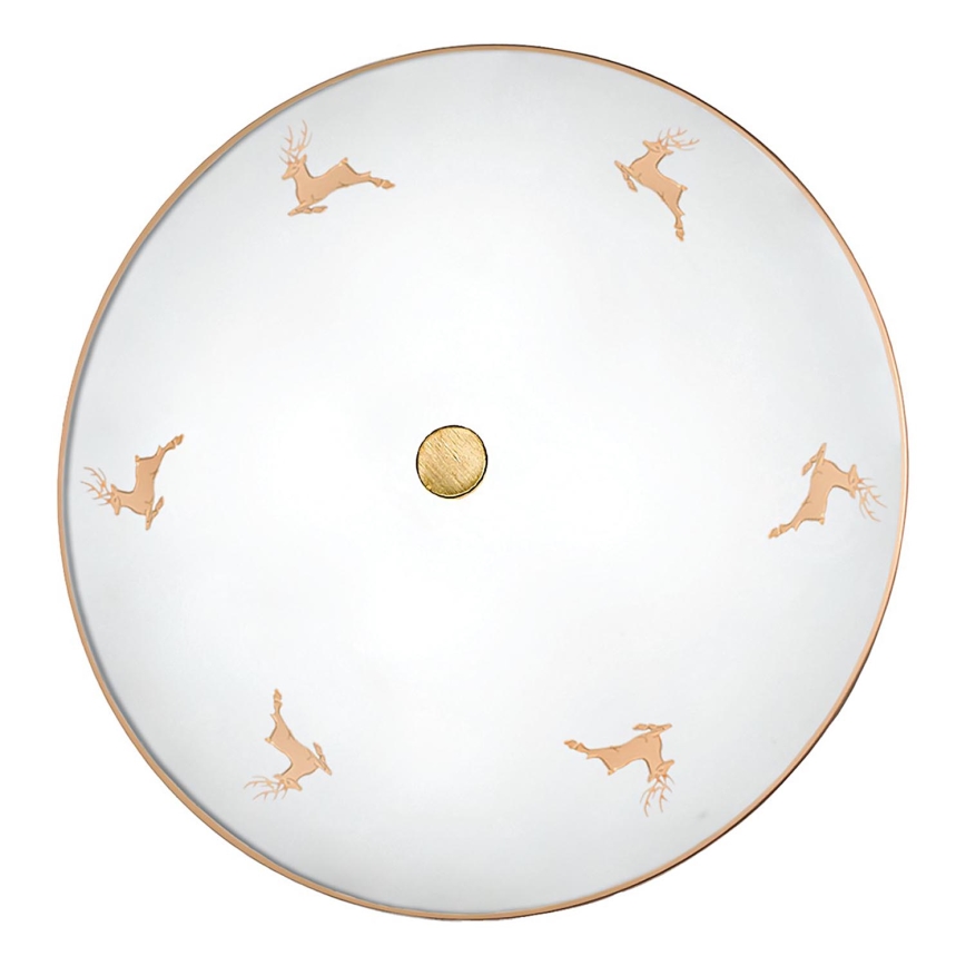 Kolarz 731.U14.4.150 - Настенный светильник NONNA 4xE27/60W/230V, диам. 54 см, с мотивом оленя, розовое золото