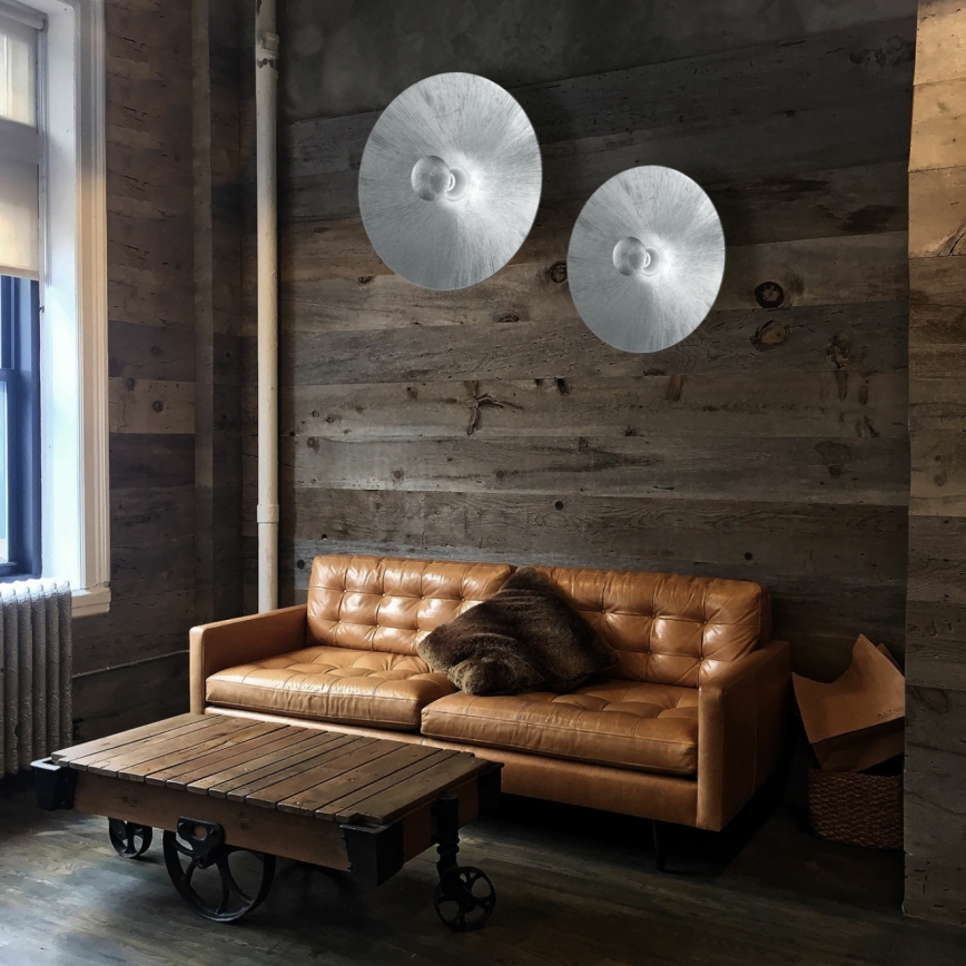 Kolarz A1306.61XL.5.SunAg - Настенный светильник MOON 1xE27/100W/230V серебристый