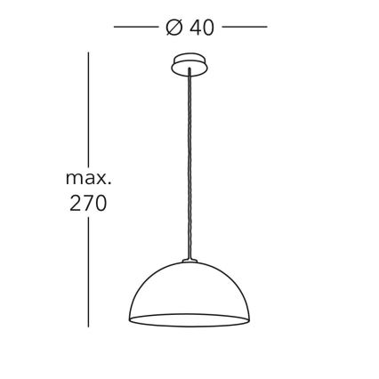 Kolarz A1339.31.Co.VinCu/40 - Подвесная люстра CULT 1xE27/100W/230V диаметр 40 см медь