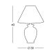 Kolarz A1340.70.Gr - Настольная лампа CHIARA 1xE27/100W/230V белый/серый диаметр 30 см