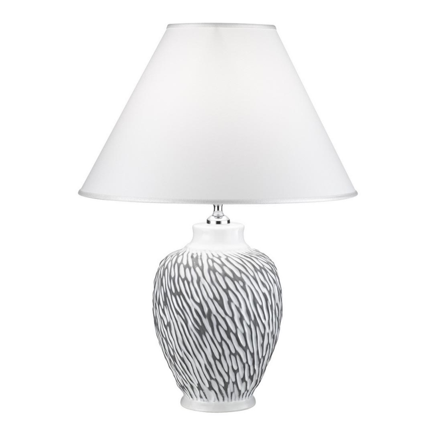 Kolarz A1340.71.Gr - Настольная лампа CHIARA 1xE27/100W/230V белый/серый диаметр 40 см