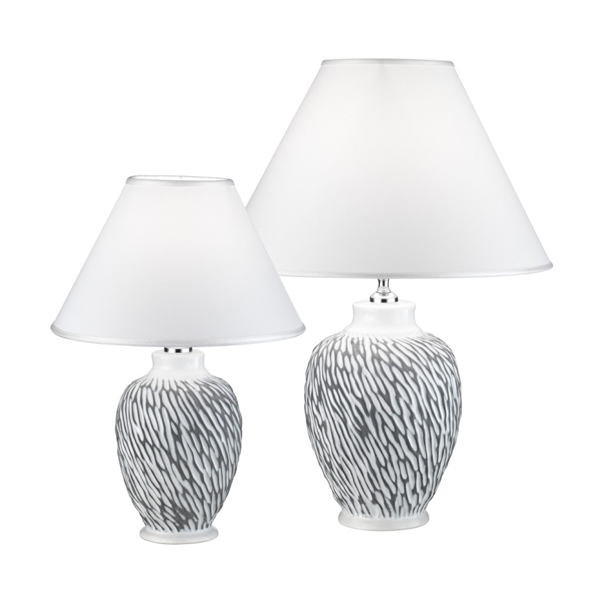 Kolarz A1340.71.Gr - Настольная лампа CHIARA 1xE27/100W/230V белый/серый диаметр 40 см