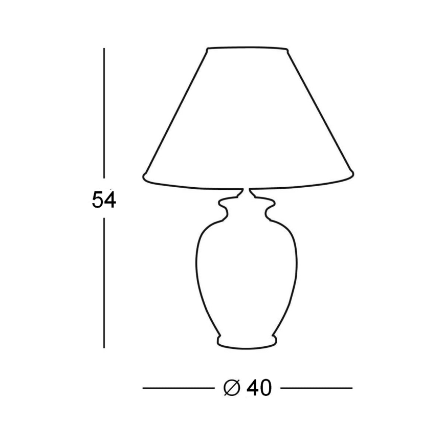 Kolarz A1340.71 - Настольная лампа CHIARA 1xE27/100W/230V белый диаметр 40 см