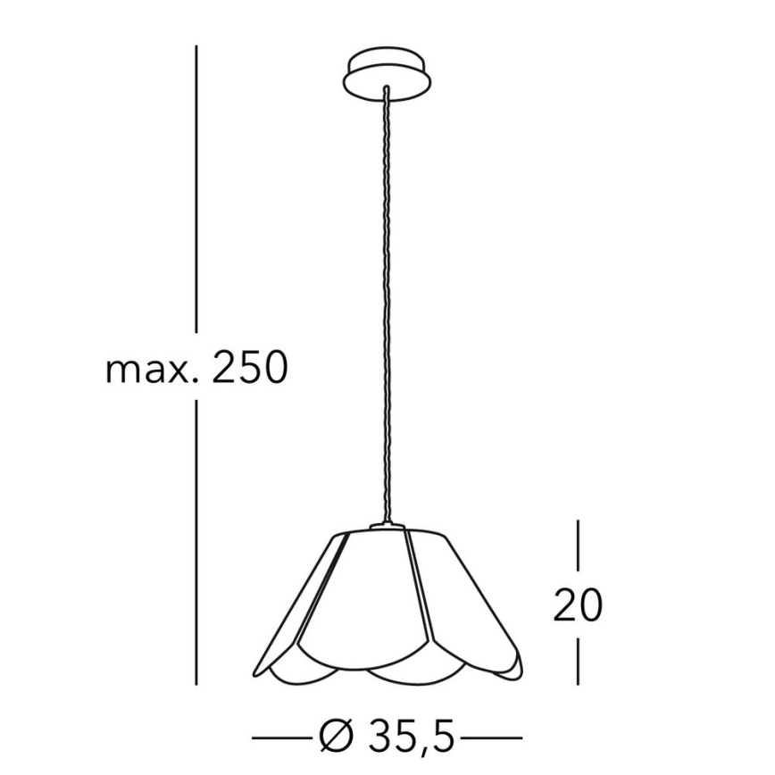 Kolarz A1346.31.W - Подвесная люстра BLOOM 1xE27/100W/230V