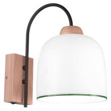 Kolarz A1352.61.G - Настенная лампа NONNA 1xE27/60W/230V дуб/белый/зеленый