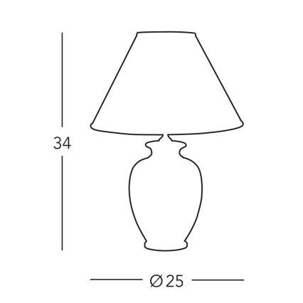 Kolarz A1354.71S - Настільна лампа GIARDINO 1xE27/60W/230V діаметр 25 см