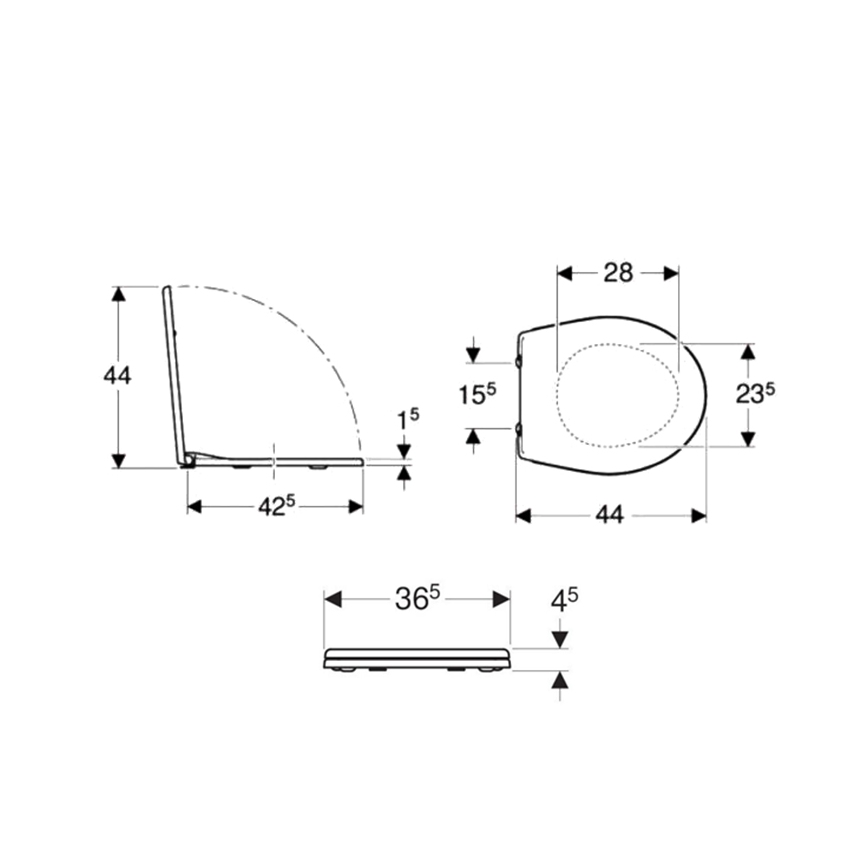 Kolo K90111000 - унитазное сиденье Rekord, дуропласт, белое