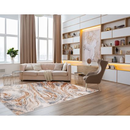 Kовер STONE 80x140 см бежевый/серый