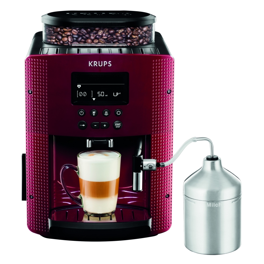Krups - Автоматическая кофемашина с контейнером для молока ESSENTIAL 1450W/230V красный