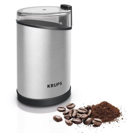 Krups - Электрическая кофемолка 85 г FAST-TOUCH 200W/230V матовый хром