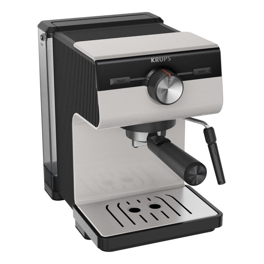 Krups - Рожковая кофеварка на две чашки AUTHENTIC 1450W/230V серый
