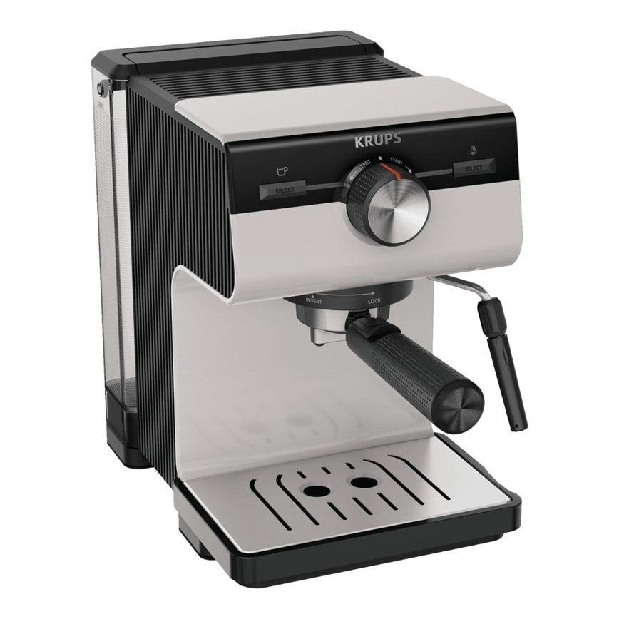 Krups - Рожковая кофеварка на две чашки AUTHENTIC 1450W/230V серый