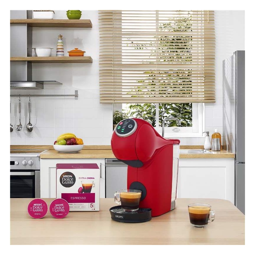 Krups - Капсульна кавоварка NESCAFÉ DOLCE GUSTO GENIO S PLUS 1500W червоний