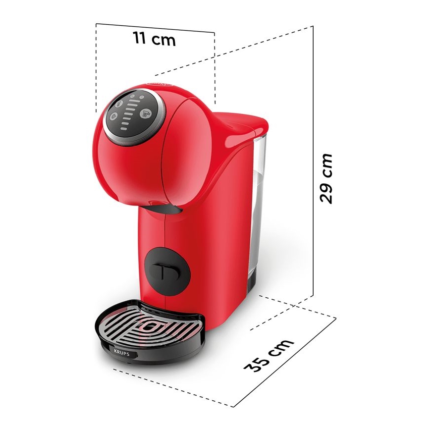 Krups - Капсульна кавоварка NESCAFÉ DOLCE GUSTO GENIO S PLUS 1500W червоний