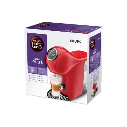 Krups - Капсульна кавоварка NESCAFÉ DOLCE GUSTO GENIO S PLUS 1500W червоний