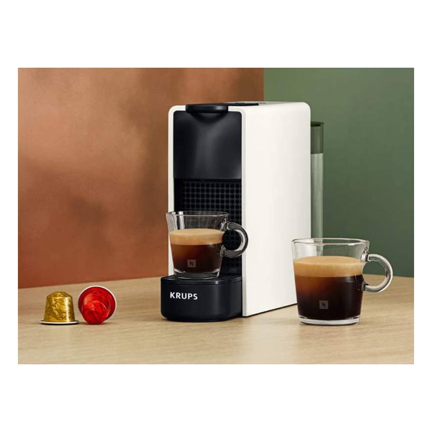 Krups - Капсульна кавоварка NESPRESSO Essenza mini 1310W/230V білий