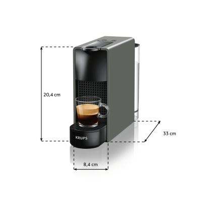 Krups - Капсульна кавоварка NESPRESSO Essenza mini 1310W/230V сірий
