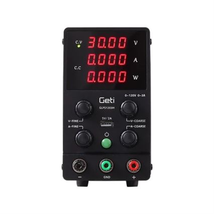 Лабораторний блок живлення GETI GLPS1203H 0-120V/0-3A