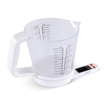 Lamart - Цифровые кухонные весы с мерной чашей 2xAAA белые