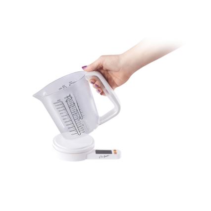 Lamart - Цифровые кухонные весы с мерной чашей 2xAAA белые