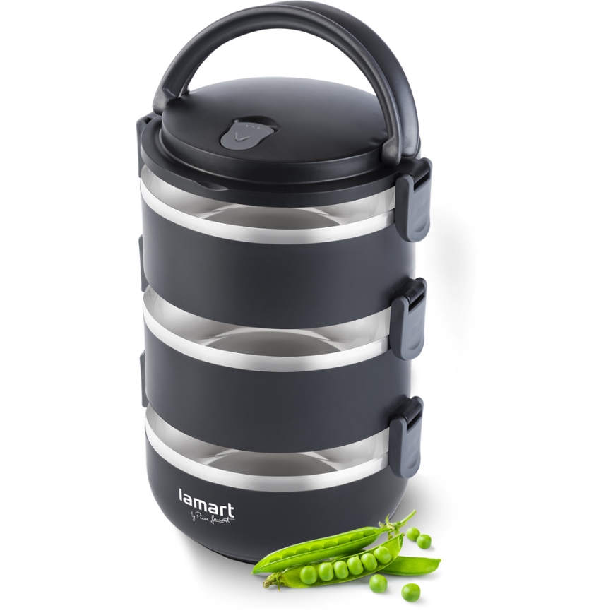 Lamart - Пищевой термоконтейнер 1,8 л черный
