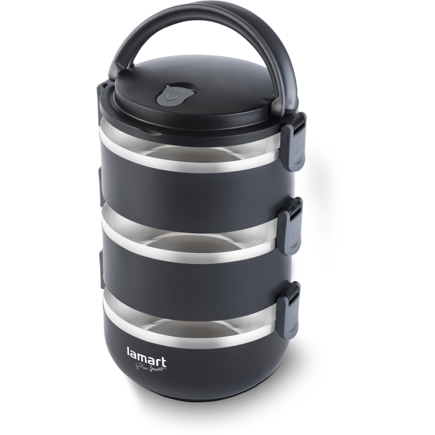 Lamart - Термос для їжі 1,8 л чорний
