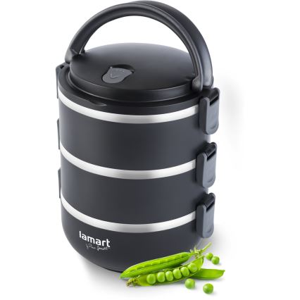 Lamart - Термос для їжі 1,8 л чорний